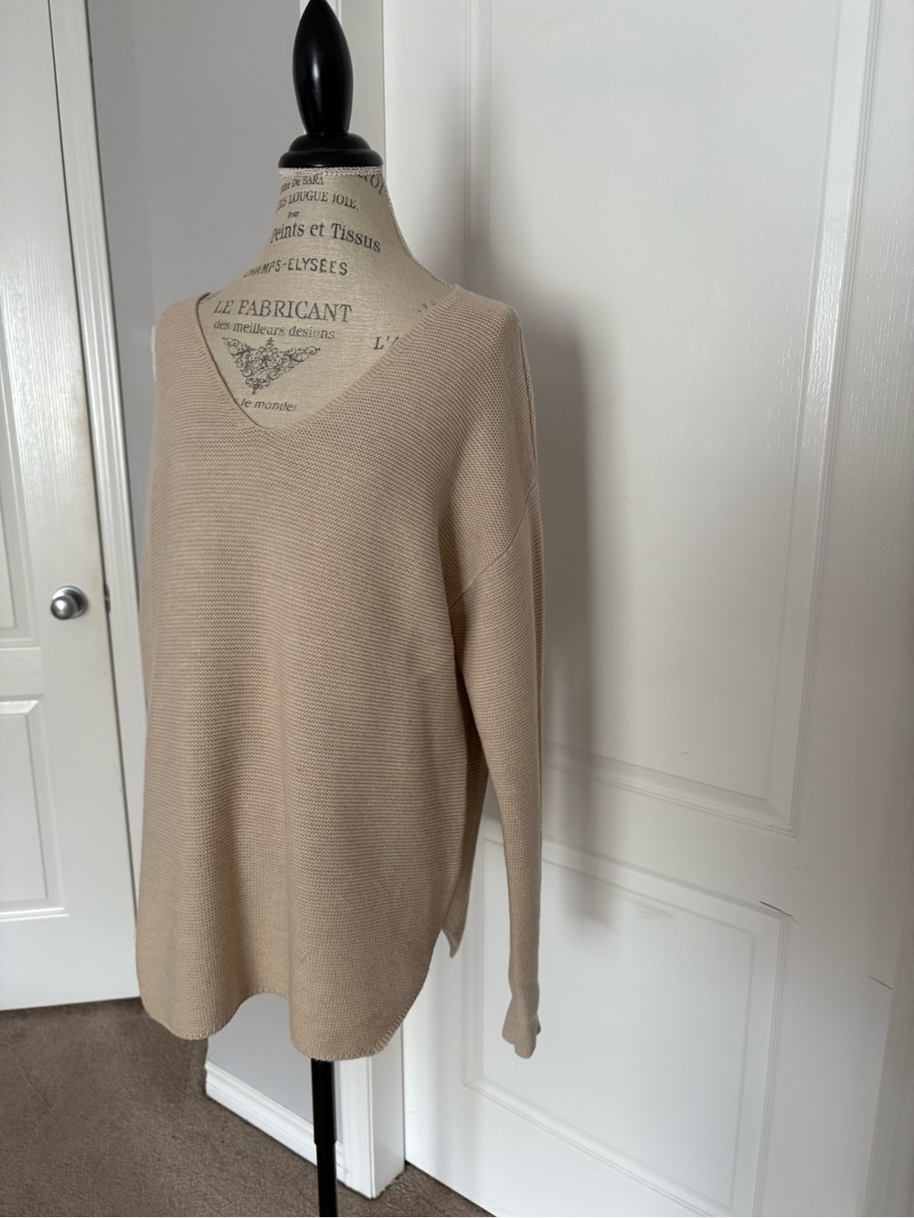 Aritzia V-Neck Sweater in Beige